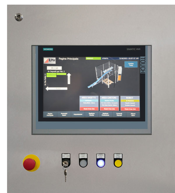 Control panel packaging machine